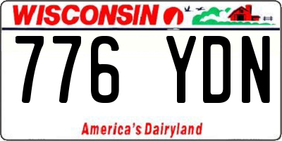 WI license plate 776YDN