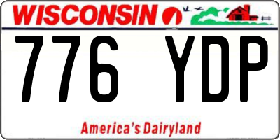 WI license plate 776YDP