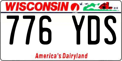 WI license plate 776YDS