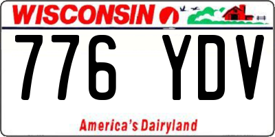 WI license plate 776YDV