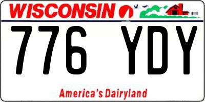WI license plate 776YDY