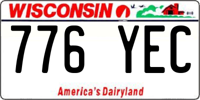 WI license plate 776YEC