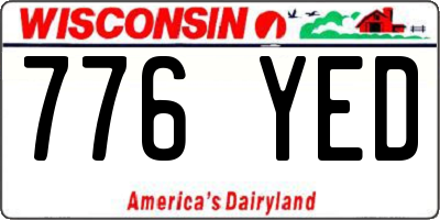 WI license plate 776YED