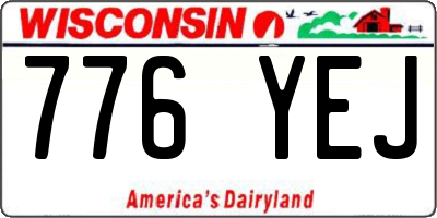 WI license plate 776YEJ