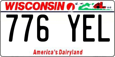 WI license plate 776YEL