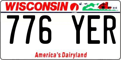 WI license plate 776YER