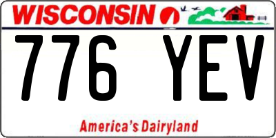 WI license plate 776YEV