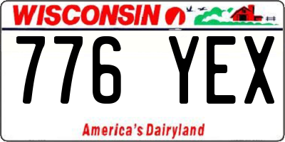 WI license plate 776YEX