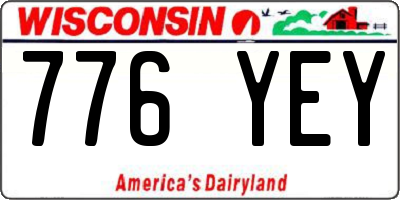 WI license plate 776YEY
