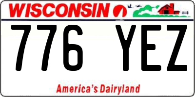 WI license plate 776YEZ
