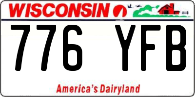 WI license plate 776YFB
