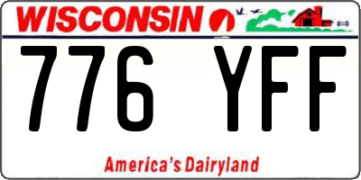 WI license plate 776YFF