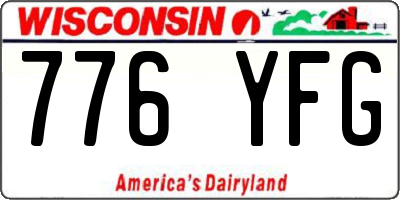 WI license plate 776YFG