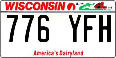 WI license plate 776YFH