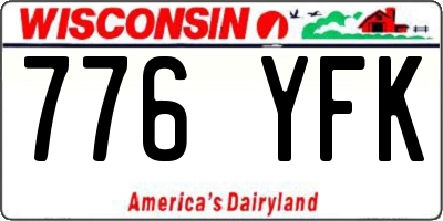 WI license plate 776YFK