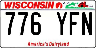 WI license plate 776YFN