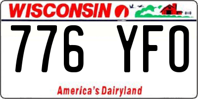 WI license plate 776YFO