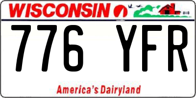 WI license plate 776YFR