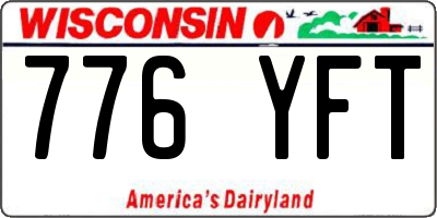 WI license plate 776YFT