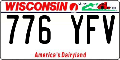 WI license plate 776YFV