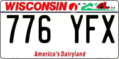 WI license plate 776YFX