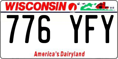 WI license plate 776YFY