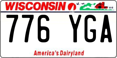 WI license plate 776YGA