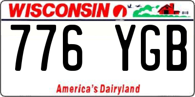WI license plate 776YGB