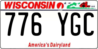 WI license plate 776YGC