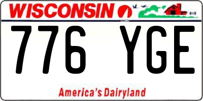 WI license plate 776YGE