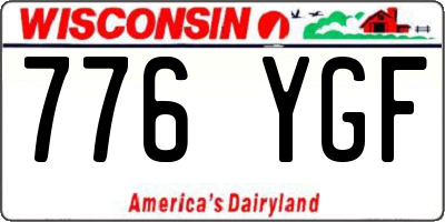 WI license plate 776YGF