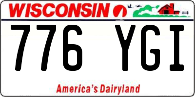 WI license plate 776YGI