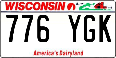 WI license plate 776YGK