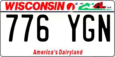 WI license plate 776YGN