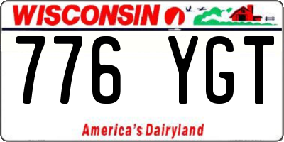 WI license plate 776YGT