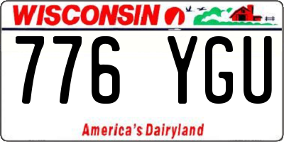 WI license plate 776YGU