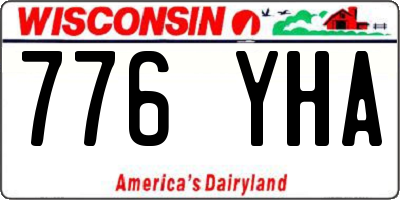 WI license plate 776YHA