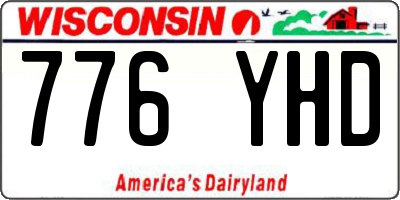 WI license plate 776YHD