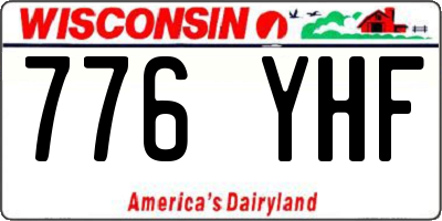 WI license plate 776YHF