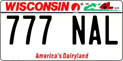 WI license plate 777NAL
