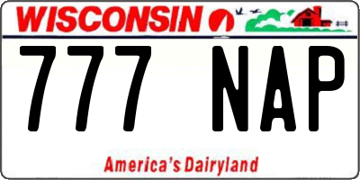 WI license plate 777NAP