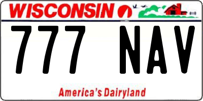 WI license plate 777NAV