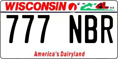 WI license plate 777NBR