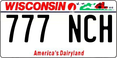 WI license plate 777NCH