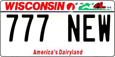 WI license plate 777NEW