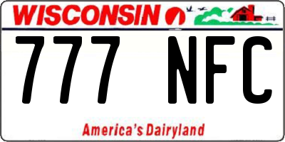 WI license plate 777NFC