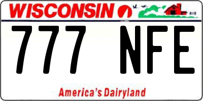 WI license plate 777NFE