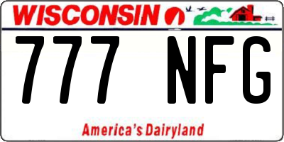 WI license plate 777NFG