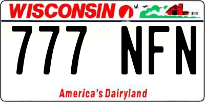 WI license plate 777NFN