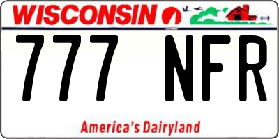 WI license plate 777NFR